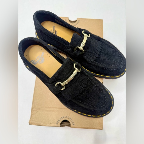 Dr. Martens Black Suede Snaffle Loafers NIB